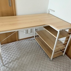 【美品】L字型パソコンデスク(一部部品なし)