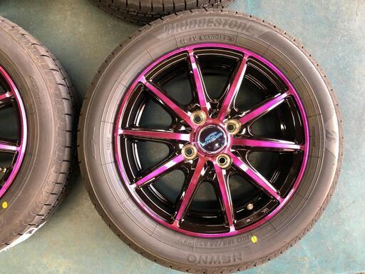 【未使用ラベル付き】MARUKA SERVICE（マルカサービス）  SCHNEDER RX10-Kｱﾙﾐﾎｲｰﾙ  + BRIDGESTONE（ﾌﾞﾘﾁﾞｽﾄﾝ） NEWNO