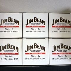 ☆未使用品 JIM BEAM オールドファッショングラス 6点セット ロックグラス タンブラー ジム・ビーム バーボン オンザロック 酒器 札幌 北20条店の画像