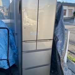 日立6ドア 大型冷蔵庫  観音 ガラス 475L  2015年製  中古品※要確認※