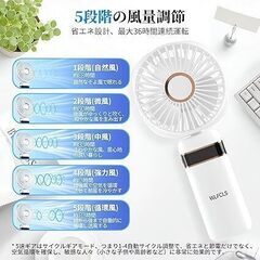 携帯扇風機 ハンディファン 折り畳み式 手持ち扇風機 LEDデジタル表示 ハンディ扇風機 充電式 Type-C扇風機 最大36時間動作 5段階風量調節インテリジェント 強風 ミニ扇風機 手持ち 卓上 首掛け 小型扇風機 せんぷうき扇風機 熱中症対策　　まとめ買い歓迎　卸ます　アマゾン引き上げ商品　倒産品　ネット商材　卸ます　転売　アマゾン引き上げ商品　卸し　問屋　倒産品　転売OK　ネット商材　アマゾン　商品　景品　コンペの画像