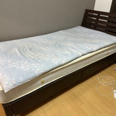 シングルベット一式、マットレス込