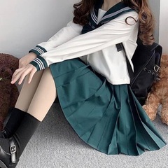 新品未使用❣️セーラ服＆厚底ヒールローファー＆ルーズソックスの画像