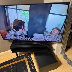 【8月中取引希望】55型4Kチューナー内蔵液晶テレビ55NANO76JPA➕テレビボード差し上げます