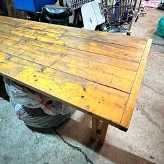 【引取限定】長テーブル ガーデンテーブル 木製 クラフトテーブル ロング　/SL1の画像