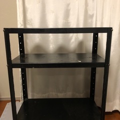 ブラック3段収納ラック