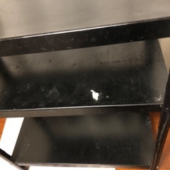 ブラック3段収納ラックの画像