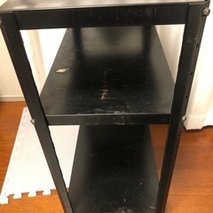 ブラック3段収納ラックの画像