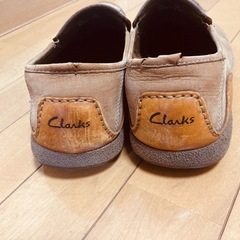 ★☆★格安スタート！激レア！USED・中古品！Clarks・クラークス　カジュアルシューズの茶色・8・1/2インチ★☆★の画像