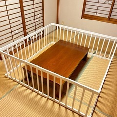 【美品】KATOJI　カトージ　ベビーサークル　ベビーゲート　ホワイト8枚の画像