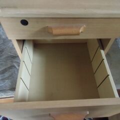 デスクワゴン 2段 引き出し キャビネット （鍵無し）お譲りします。＊石川県＊美川より＊期間限定の画像