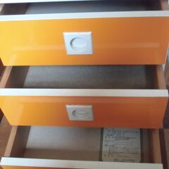 昭和 レトロ レトロポップ 3段 引き出し 収納 小物収納 トリコの家具 お譲りします。＊石川県＊美川より＊期間限定の画像