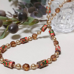 友禅和紙のジュエリー「和紙で作るビーズのアクセサリー」の画像