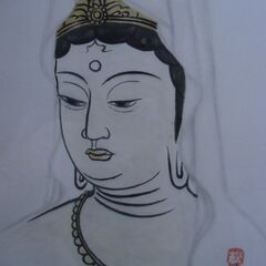観音様 絵画 松拝写 お譲りします。＊石川県＊美川より＊期間限定の画像