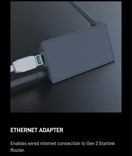 ミラー/鏡 starlink Ethernet adapter