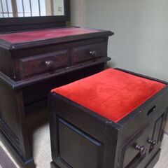 神居民芸家具　ドレッサー＆スツール　かなり綺麗と思います。　ほとんど使ってません。の画像