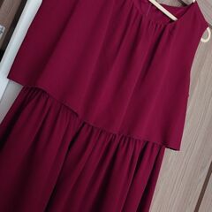 ワインレッド XL ワンピース 結婚式の画像