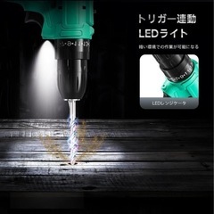 新品⭐️バッテリー2個付き‼️コードレス電動ドライバー 収納ケース付きで持ち運びにも便利‼️  の画像
