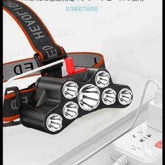 ④【新品未使用品】7LEDヘッドライト USB充電式 防水式の画像