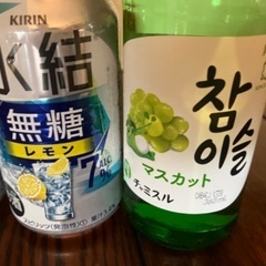 お値段据置全部で5本スナリアップル　ジョウンデーパイン氷結無糖レモン350ml ２本 チャミスルマスカット　1本の画像