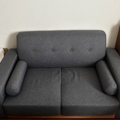 2人掛けソファー ソファ グレー　ファブリック 一人暮らし ワン...