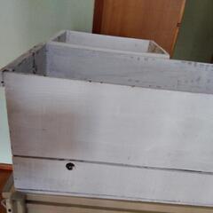 オシャレなりんごの箱　大小２個セット家具 収納家具 キャビネットの画像