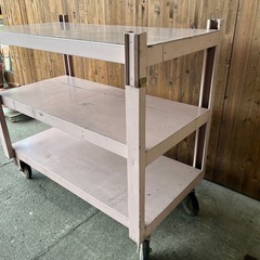 スチールラック スチール棚 ワゴン 約150×80cm の画像