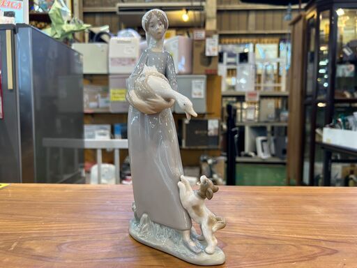 【愛品館八千代店】リヤドロ 　少女とアヒルと犬　4866