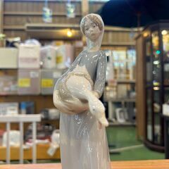 【愛品館八千代店】リヤドロ 　少女とアヒルと犬　4866の画像