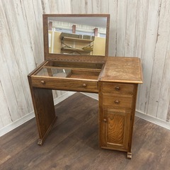 m0714602 家具 ドレッサーデスク 化粧台 英国カントリー調 アンティーク 引き出し インテリア 古家具 ヴィンテージ ビンテージ 中古品の画像