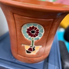 モザイクタイル　植木鉢
