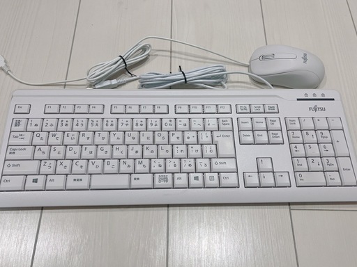 【純正】富士通 キーボード マウス セット ホワイト