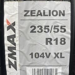新品】札幌発 引取可 2024年製 ZMAX ZEALION 235/55R18 104V 20インチ 夏