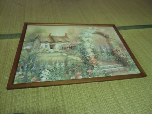 完成品 ジグソーパズル （コテージ ウィズ フローラル アーチ）お譲りします。＊石川県＊美川より＊期間限定