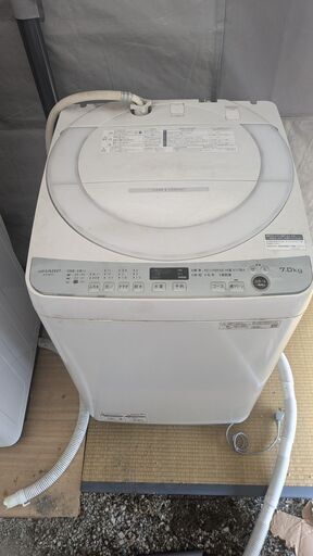 2022年製 SHARP シャープ 全自動電気洗濯機 ES-GE7F-W 7.0kg 全自動洗濯機 洗濯機