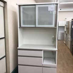 ★ジモティ割あり★ ニトリ 食器棚　アルミナ  ホワイト H201×W100×D45 クリーニング済み KJ5992