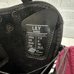 SALOMON レディース スノーボード ブーツ 24.5cm LILY ブラック×ピンク サロモン リリー スノボ シューズ  札幌市白石区 白石店の画像