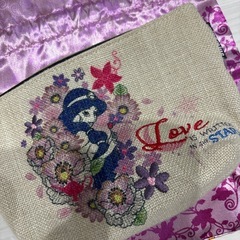 ジャスミン　ディズニー　アラジン　巾着　ポーチ　セットの画像