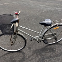 自転車　26インチ　シルバー