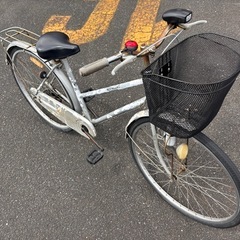 自転車　26インチ　シルバーの画像