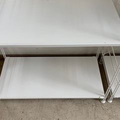 無印良品 ハンガーラック付きシェルフ 棚2段①の画像