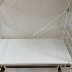 無印良品 ハンガーラック付きシェルフ 棚2段①の画像