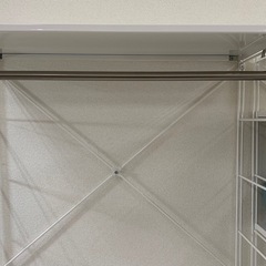 無印良品 ハンガーラック付きシェルフ 棚2段①の画像