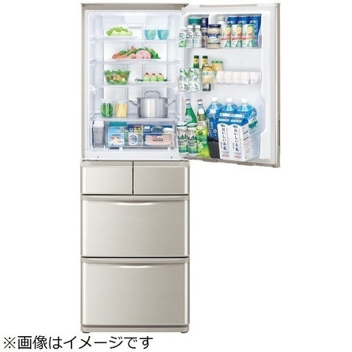【美品】SHARP 2018年製 
冷蔵庫 プラズマクラスター冷蔵庫 シルバー [412L /5ドア /左右開きタイプ] 