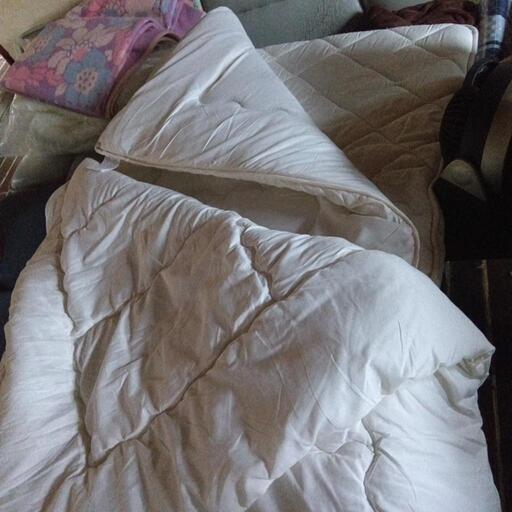 ありがとうございました、シングル 白いマットレス、敷布団、掛布団3点セット、