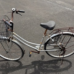 自転車　26インチ　シルバー