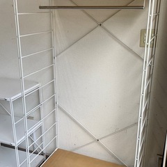 2592 無印良品 ハンガーラック付きシェルフ 木製