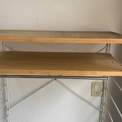 2592 無印良品 ハンガーラック付きシェルフ 木製の画像