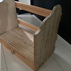 手作り本立て　木製　引き出し付き　ブックエンドの画像