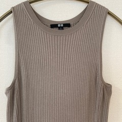 ユニクロ コットンブレンドニットワンピース の画像